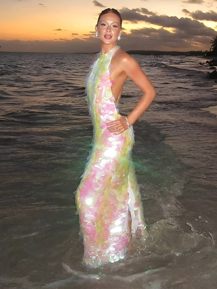 Luminous Sequin Maxi Dress