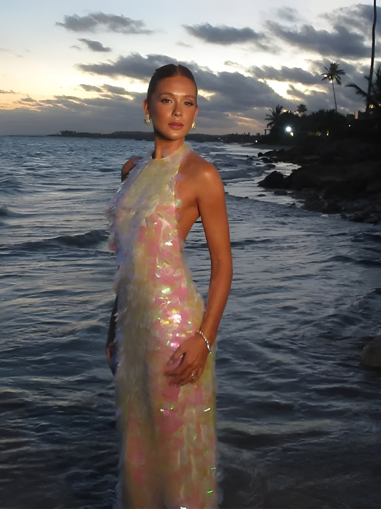 Luminous Sequin Maxi Dress