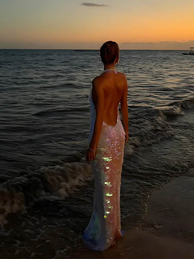 Luminous Sequin Maxi Dress