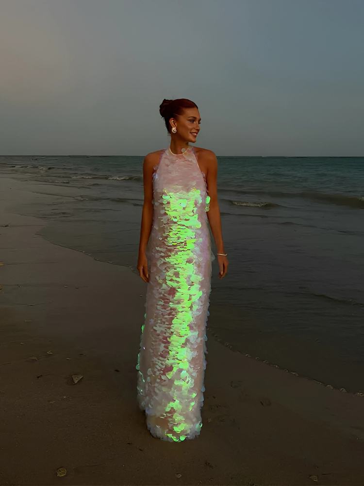 Luminous Sequin Maxi Dress