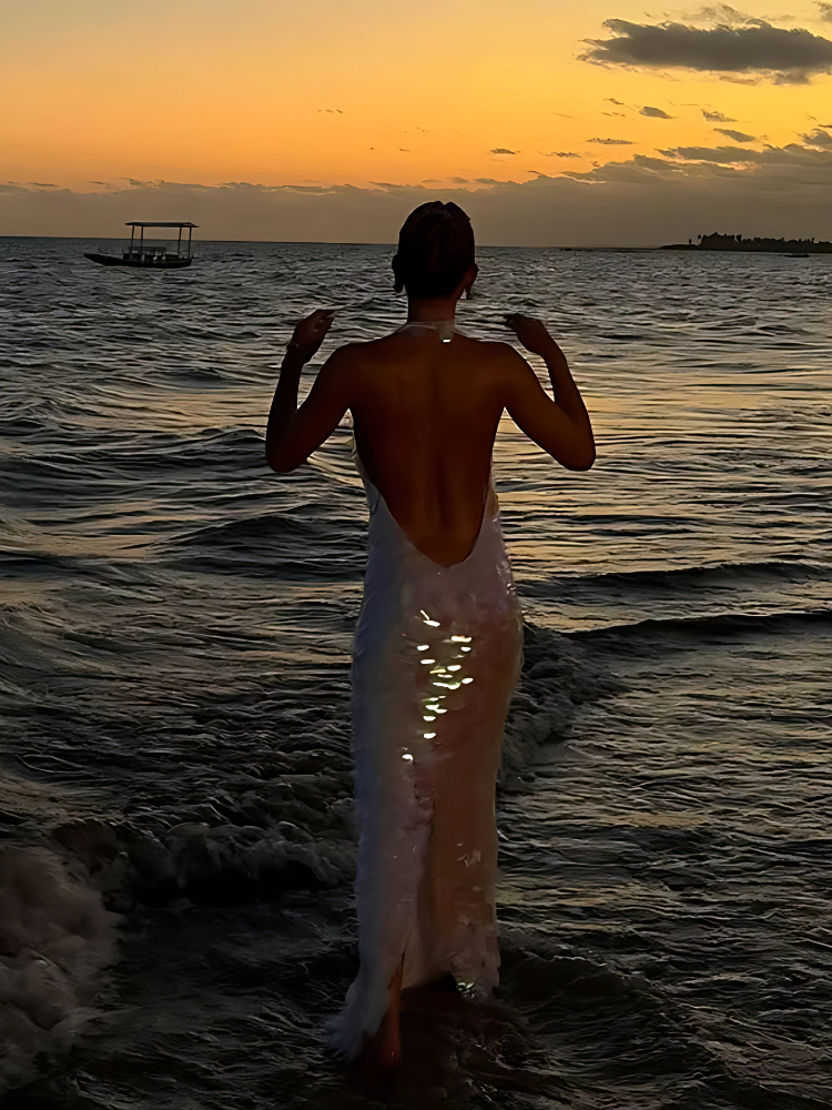 Luminous Sequin Maxi Dress