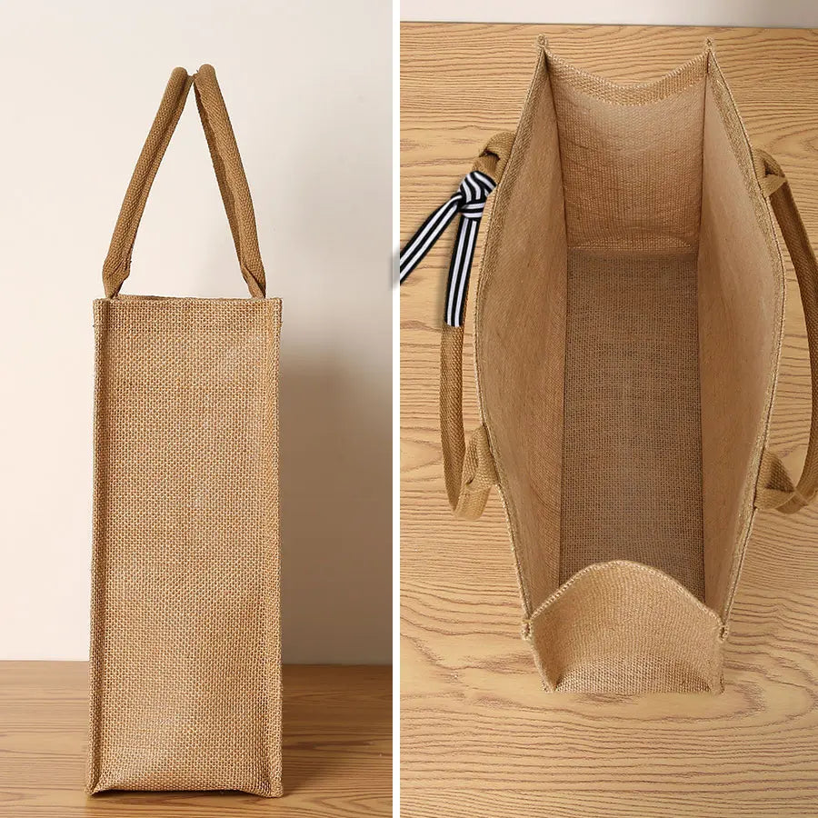 New fashion simple large capacity men's tote bag  zipper linen ribbon handbag  daily outing student handbag