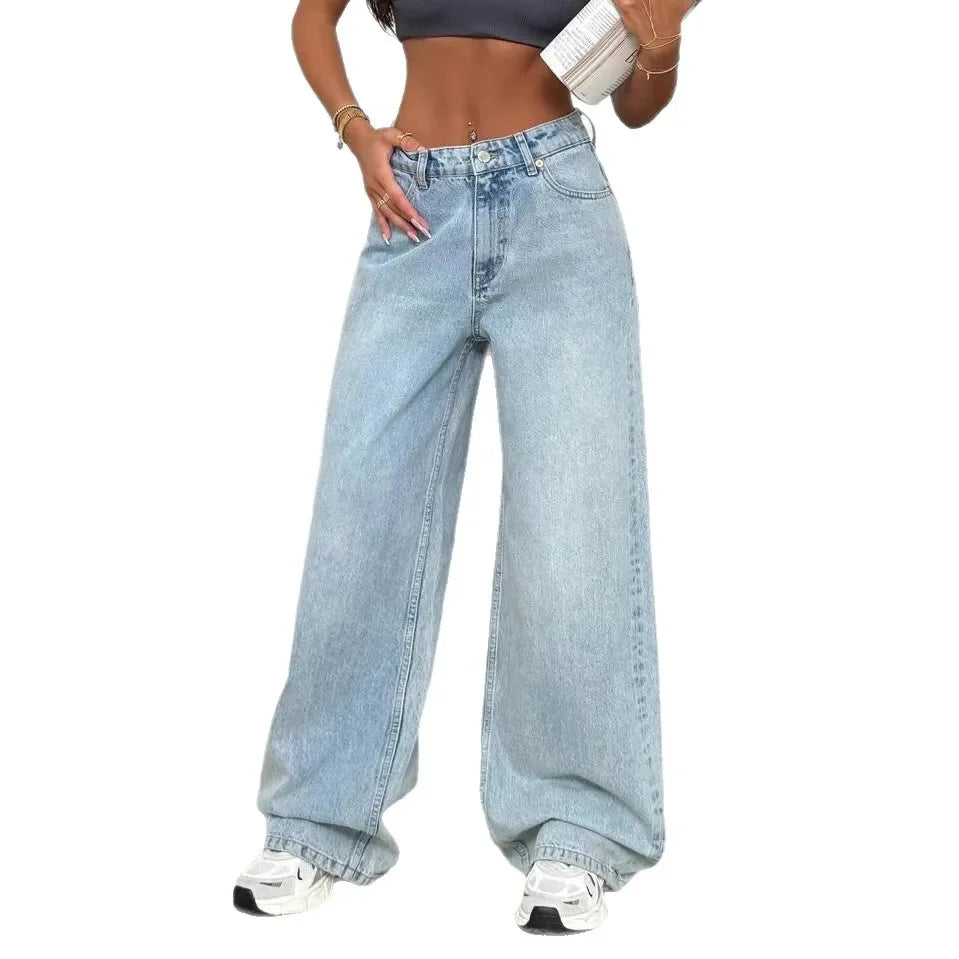 Soft Retro High-Waist Wide Leg Jeans