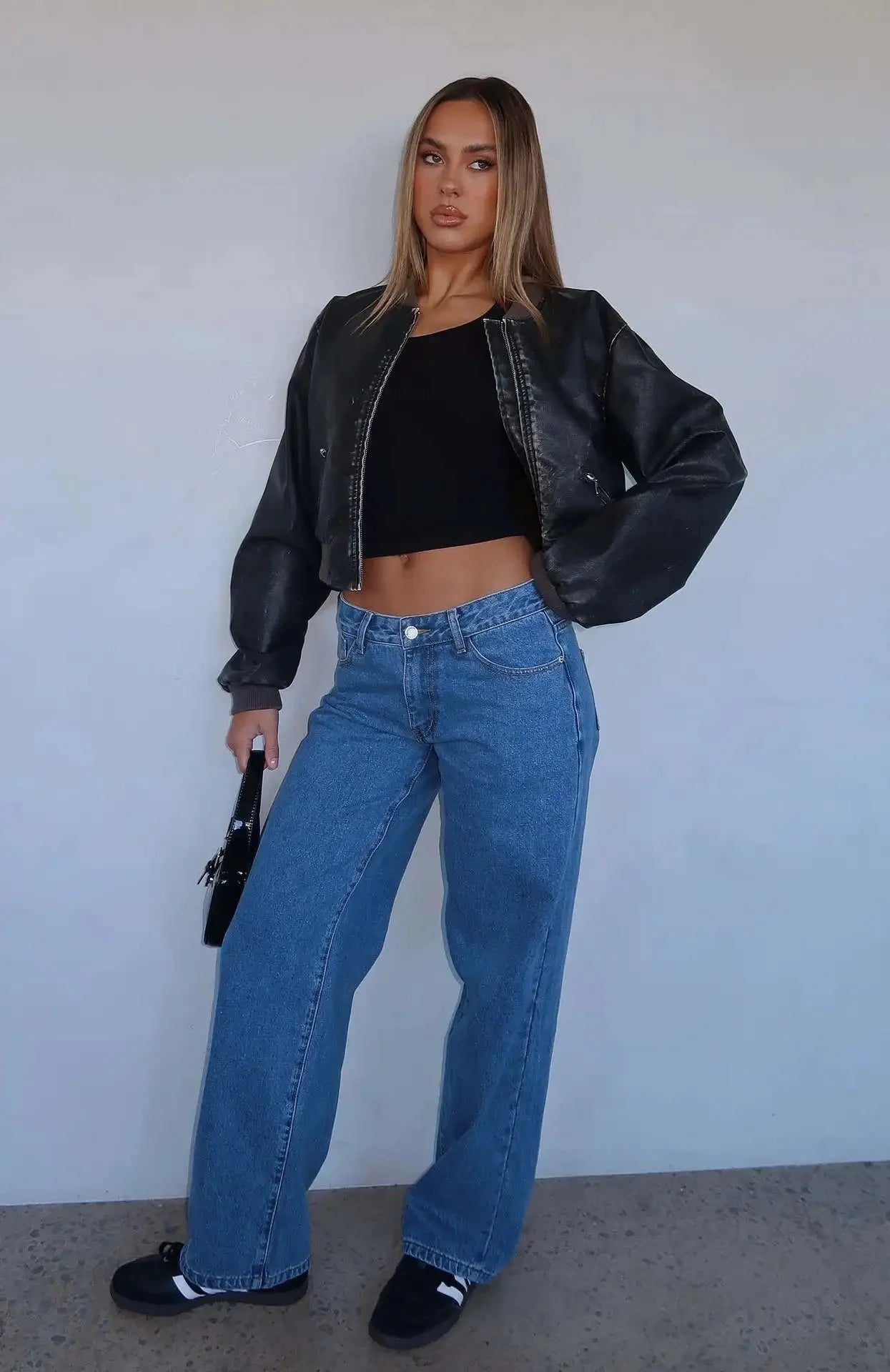 Soft Retro High-Waist Wide Leg Jeans