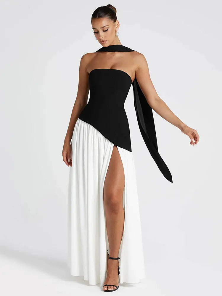 Sculpted Charm Strapless Maxi