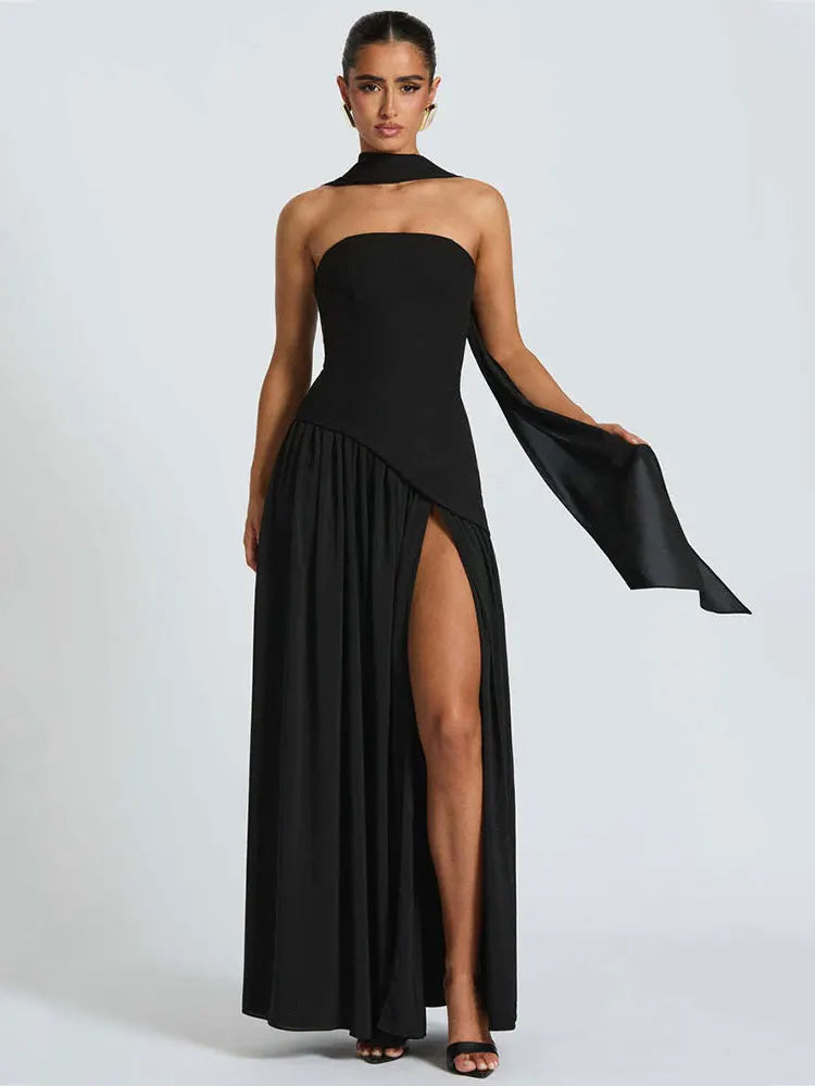 Sculpted Charm Strapless Maxi