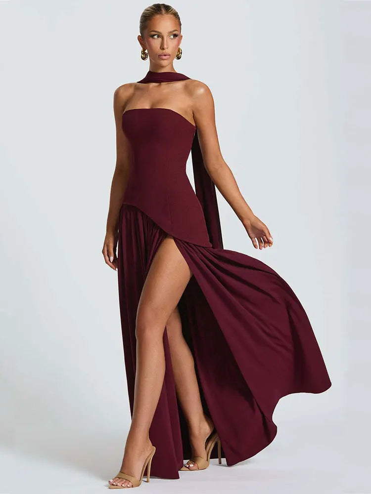 Sculpted Charm Strapless Maxi