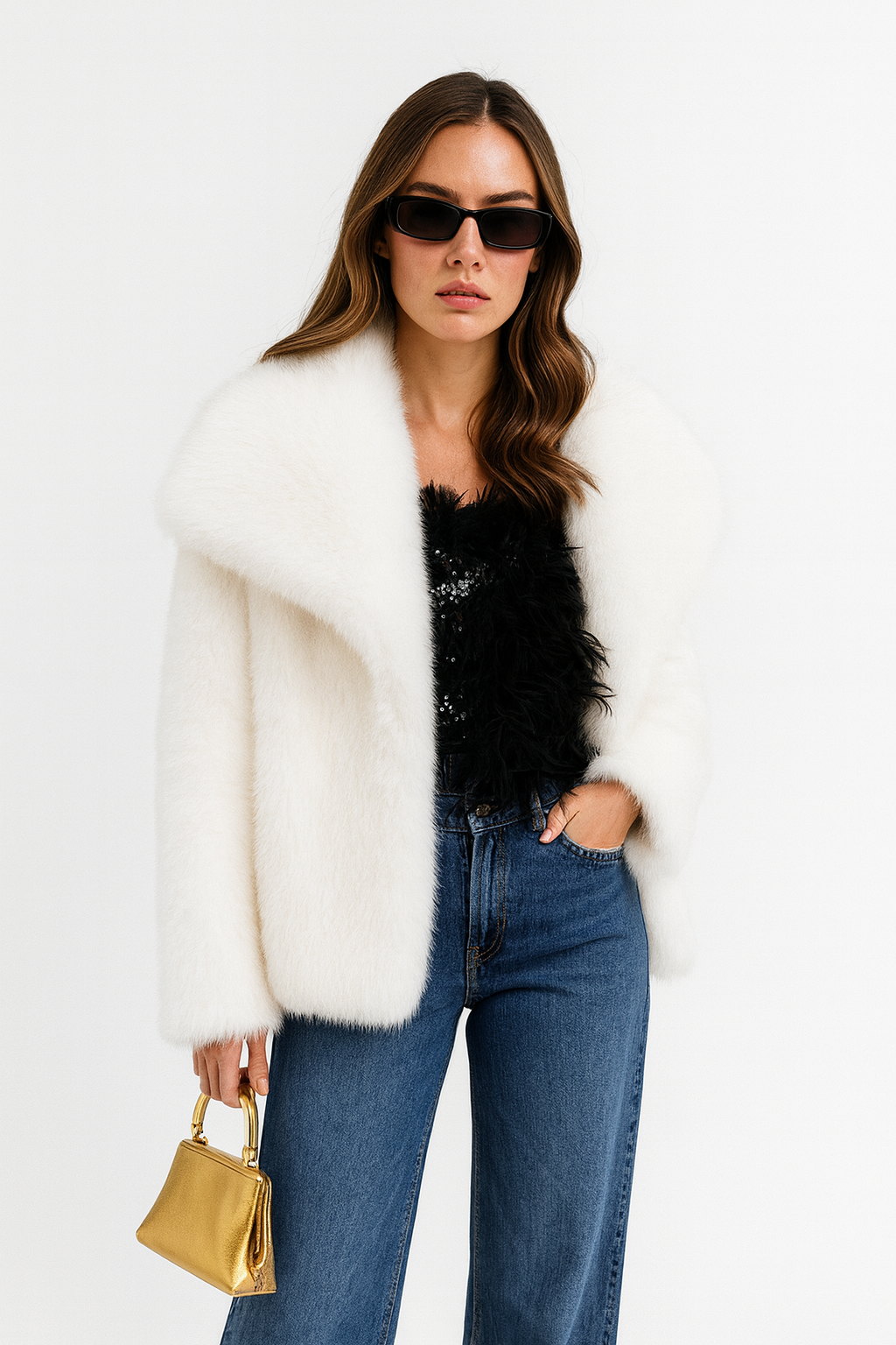 Aurélie Royal Winter Plush Coat