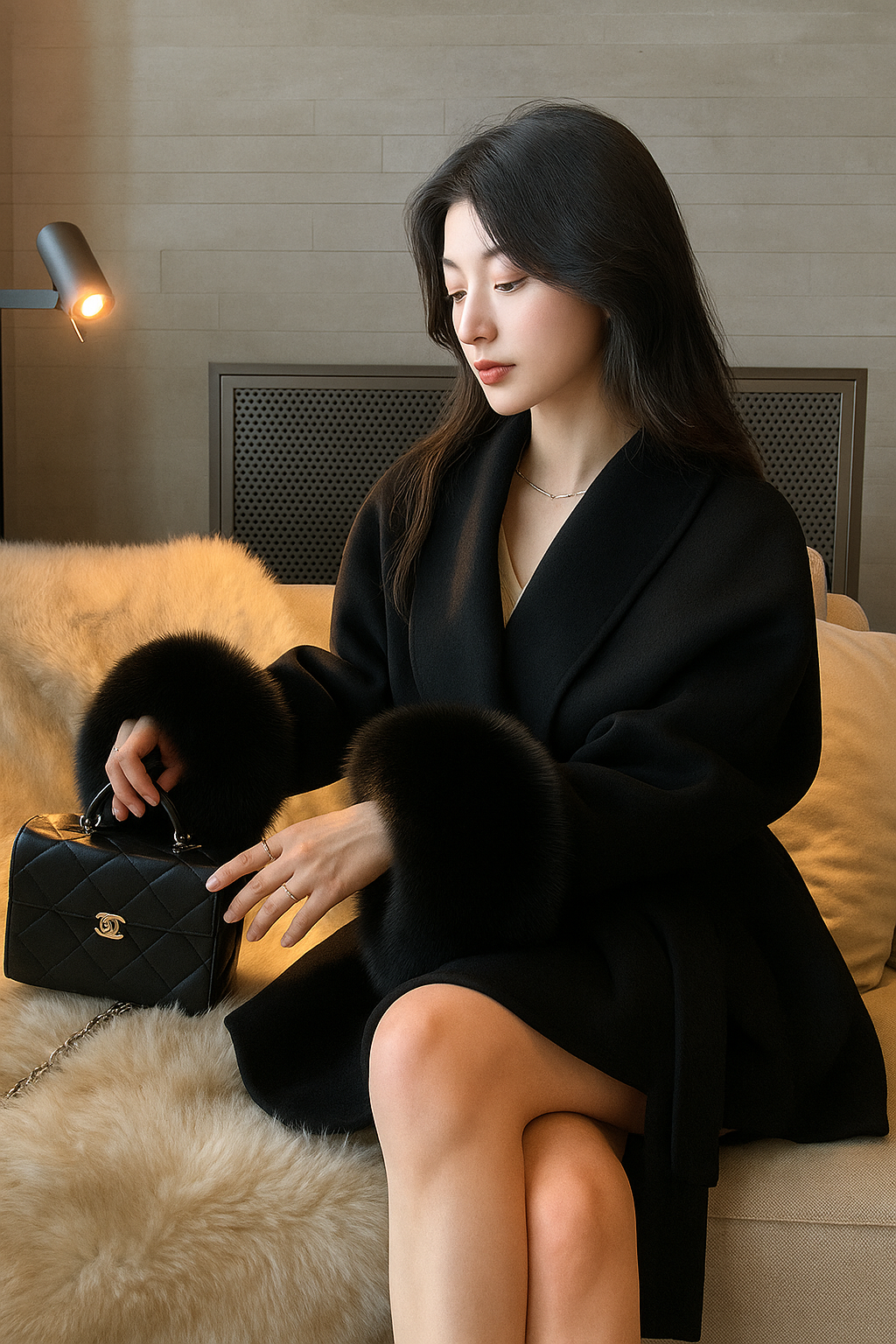 Aurélie™ Luxe Furry Wool Jacket – Winter Edition