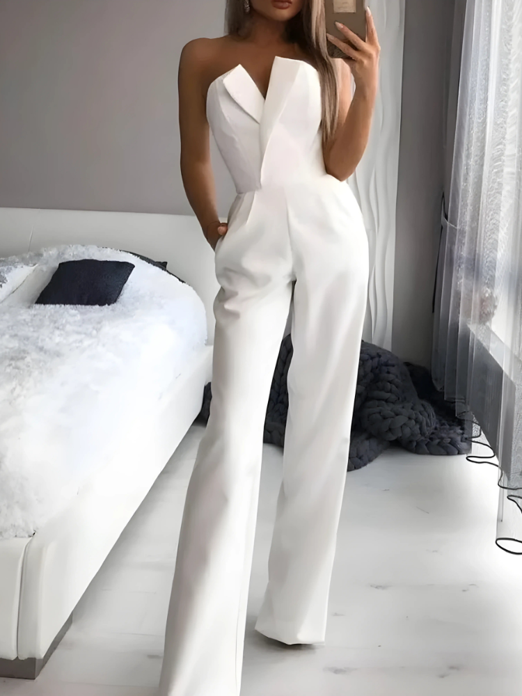 Elegant Strapless Summer Jumpsuit