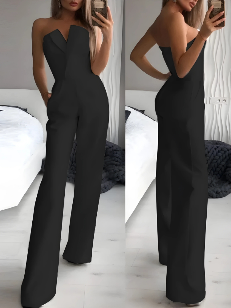 Elegant Strapless Summer Jumpsuit