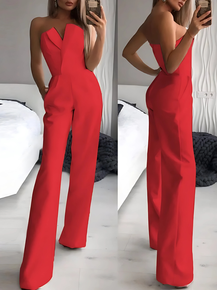 Elegant Strapless Summer Jumpsuit