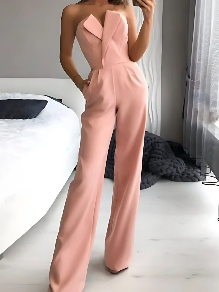 Elegant Strapless Summer Jumpsuit