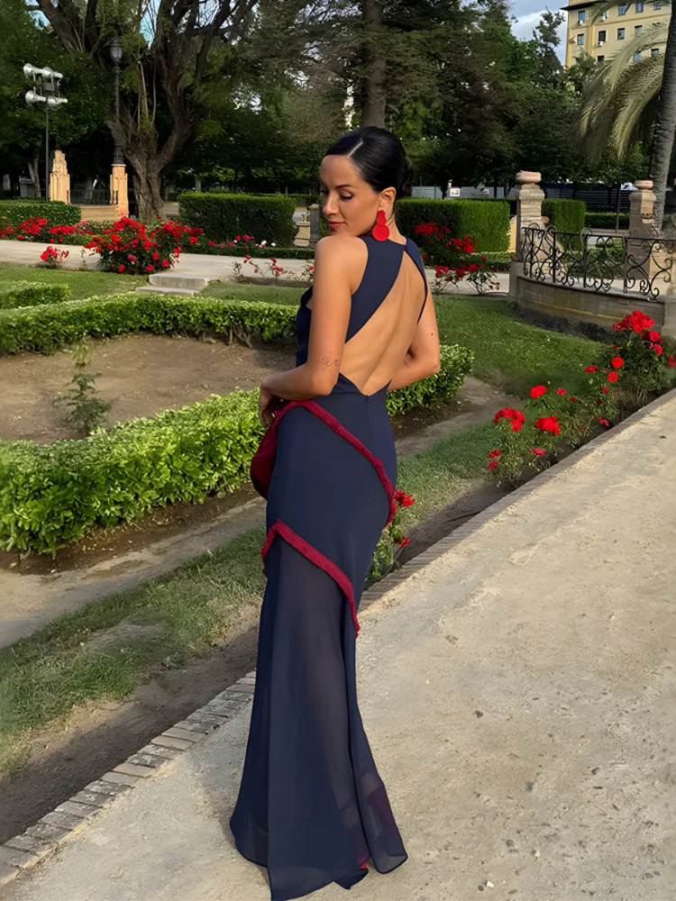 Ethereal Grace – Sleeveless Empire Slit Dress