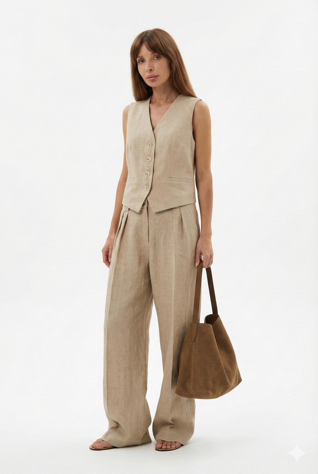 Aurélie LinenElegance Two-Piece Summer Suit