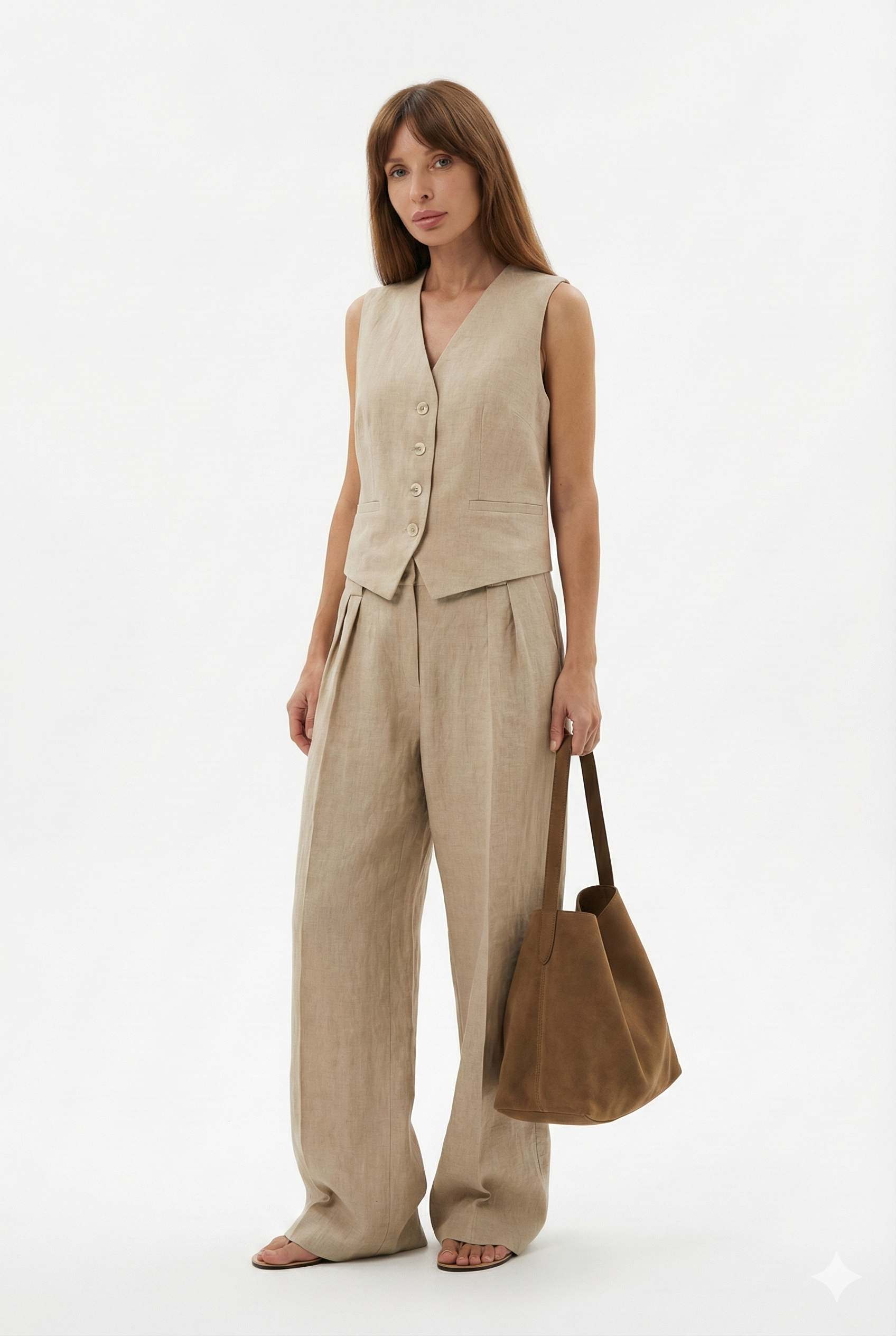 Aurélie LinenElegance Two-Piece Summer Suit