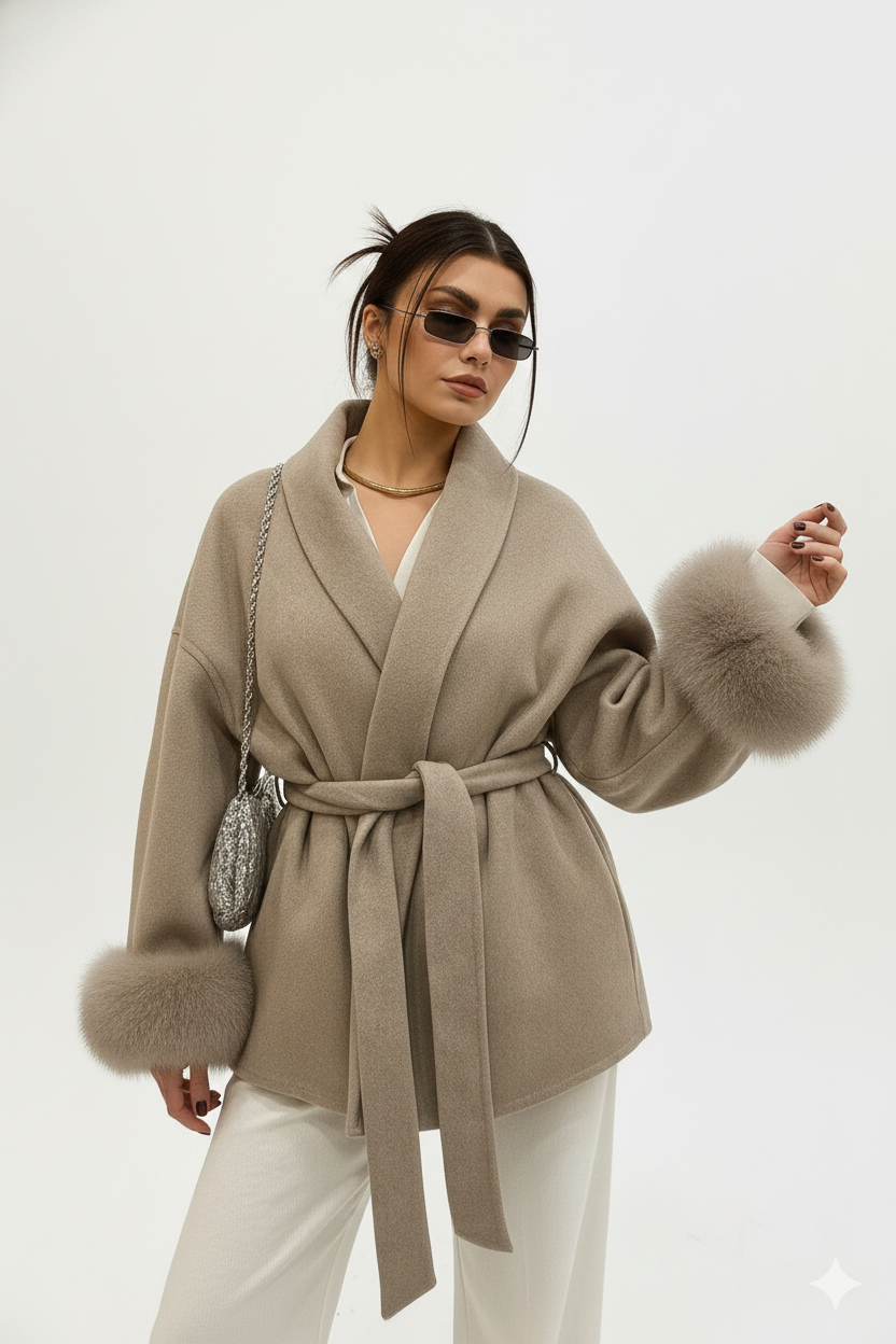 Aurélie™ Luxe Furry Wool Jacket – Winter Edition