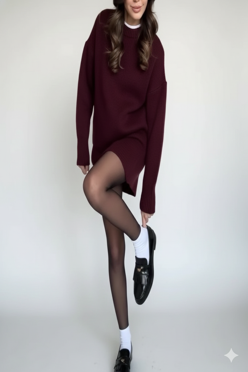 Auburn Preppy Knit Mini Two-Piece Set