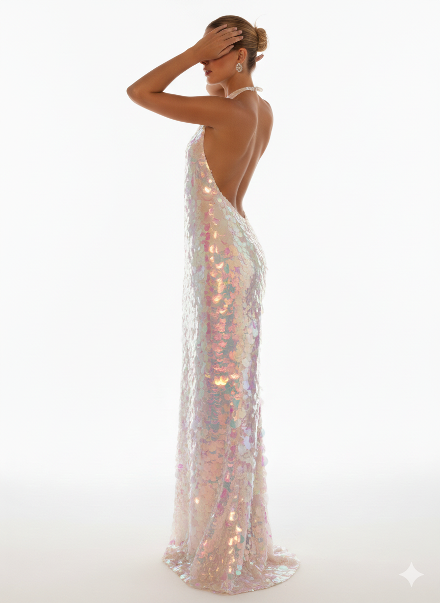 Luminous Sequin Maxi Dress