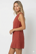 The Athena One-Shoulder Linen Dress