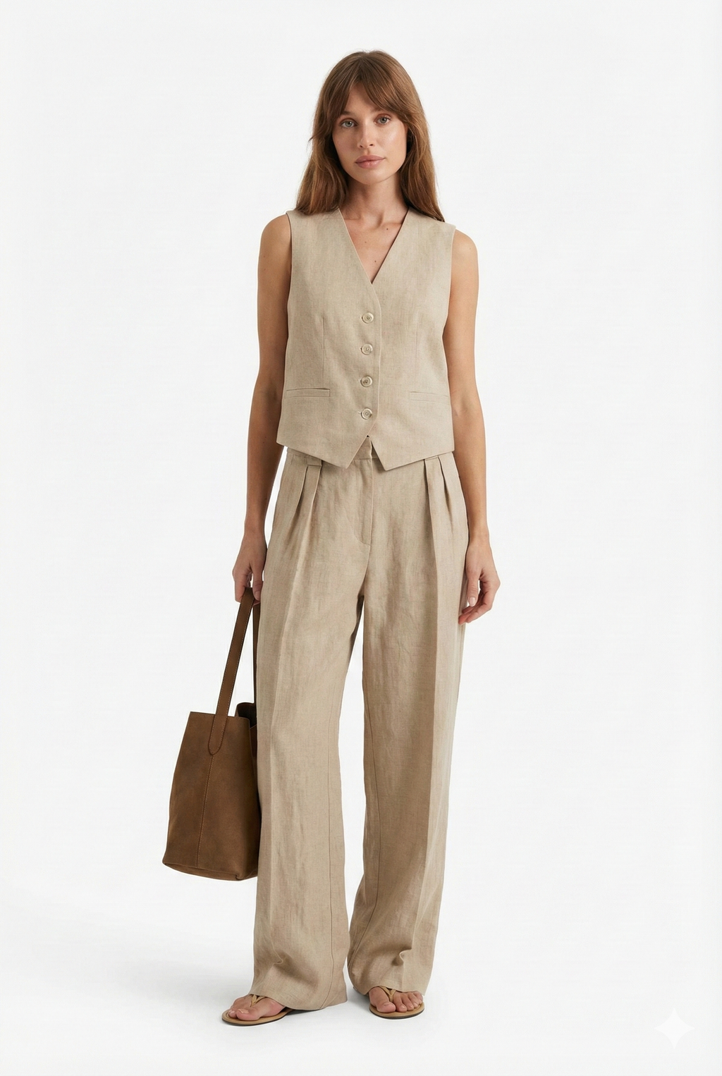 Aurélie LinenElegance Two-Piece Summer Suit