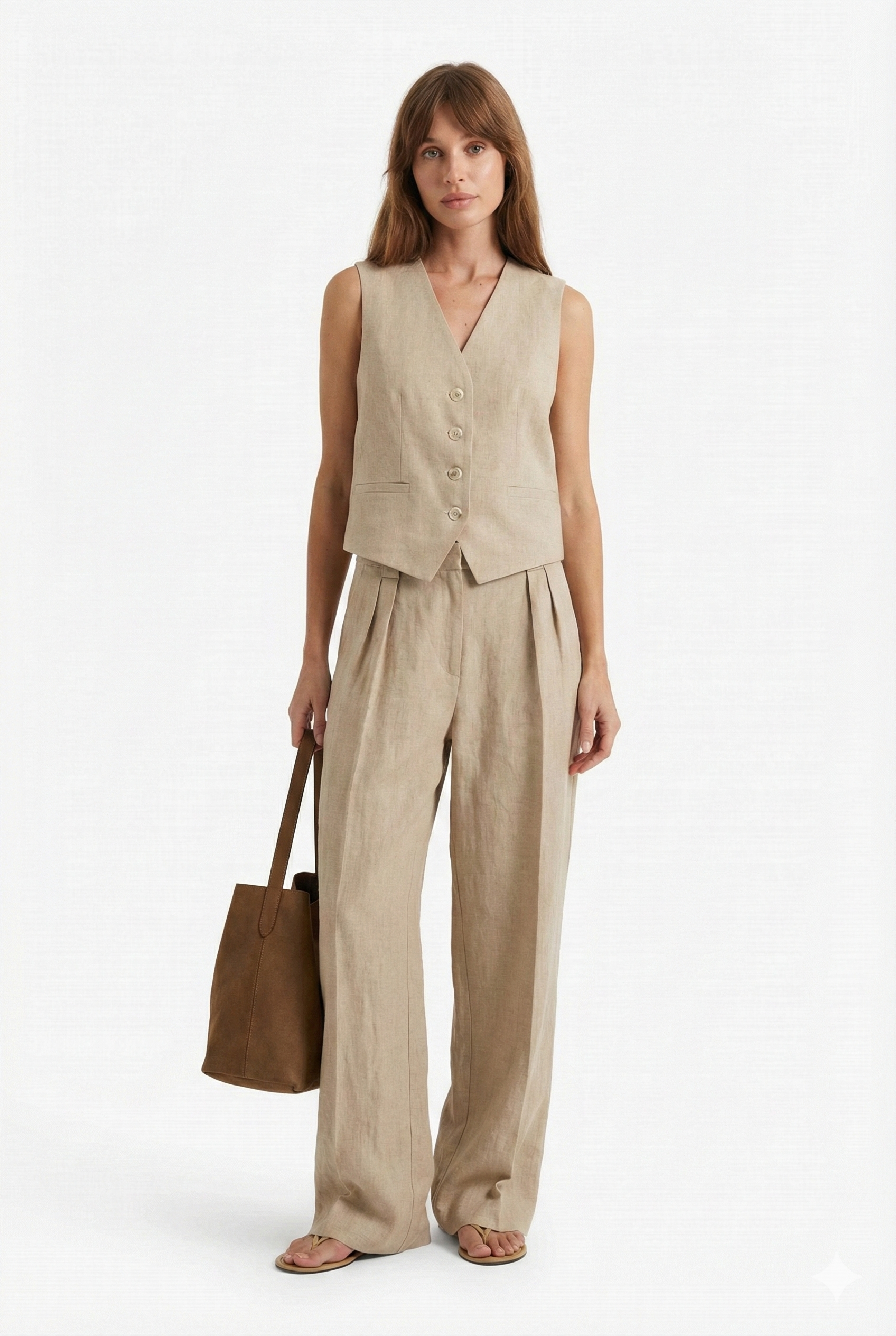 Aurélie LinenElegance Two-Piece Summer Suit