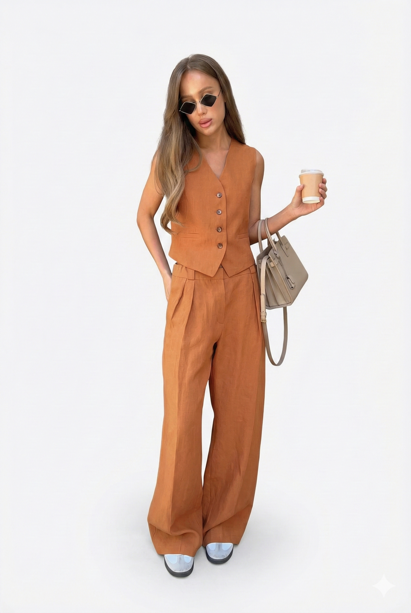 Aurélie LinenElegance Two-Piece Summer Suit