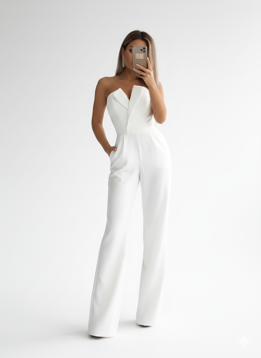 Elegant Strapless Summer Jumpsuit