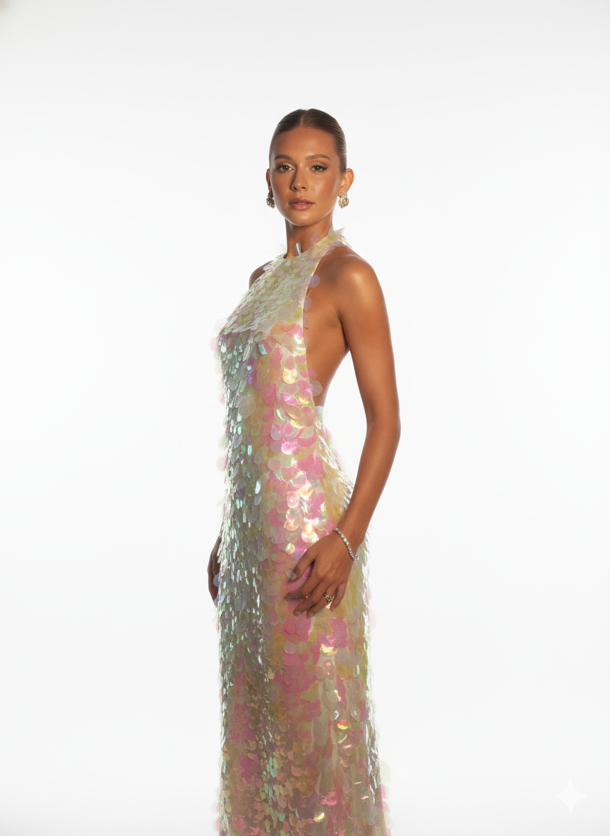 Luminous Sequin Maxi Dress