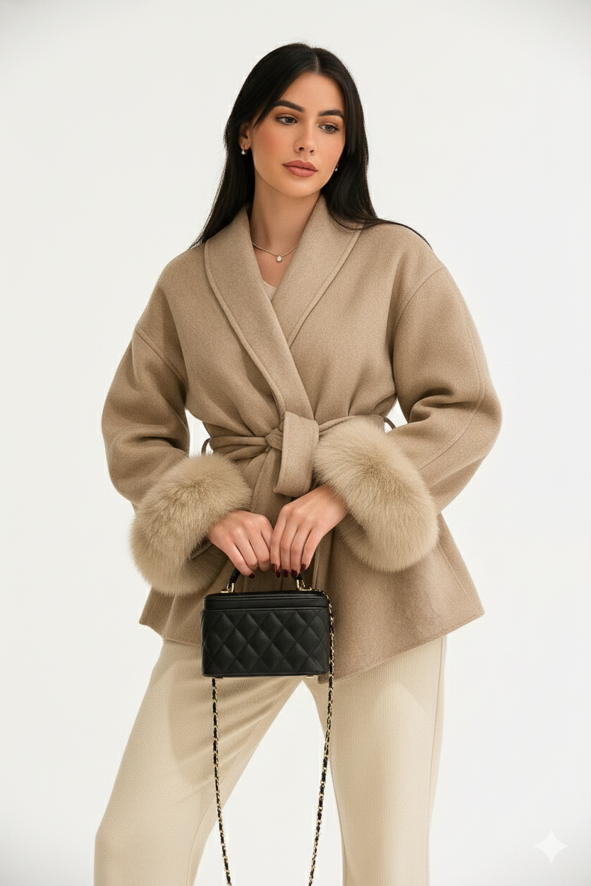 Aurélie™ Luxe Furry Wool Jacket – Winter Edition