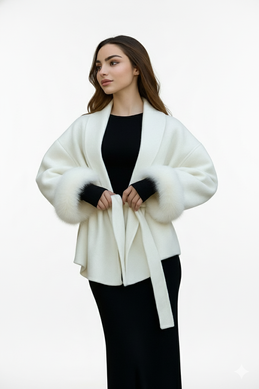 Aurélie™ Luxe Furry Wool Jacket – Winter Edition