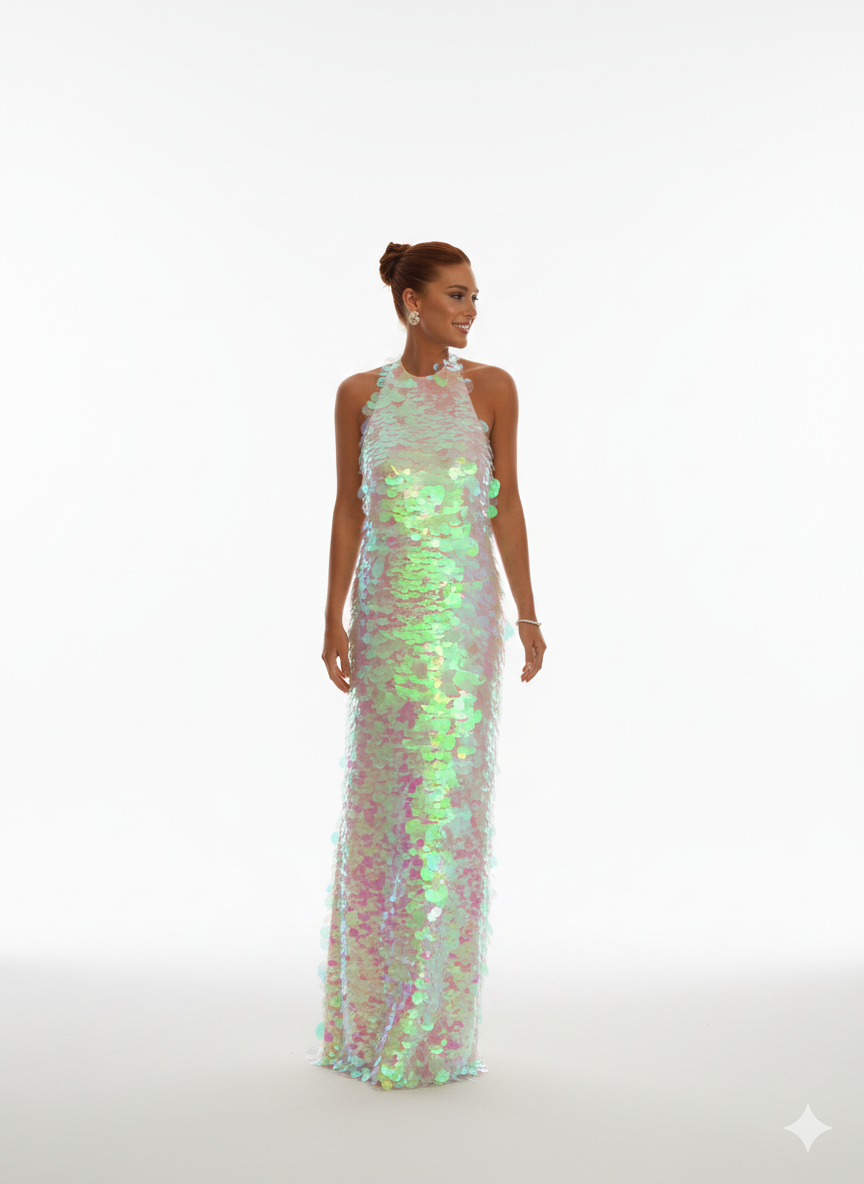 Luminous Sequin Maxi Dress