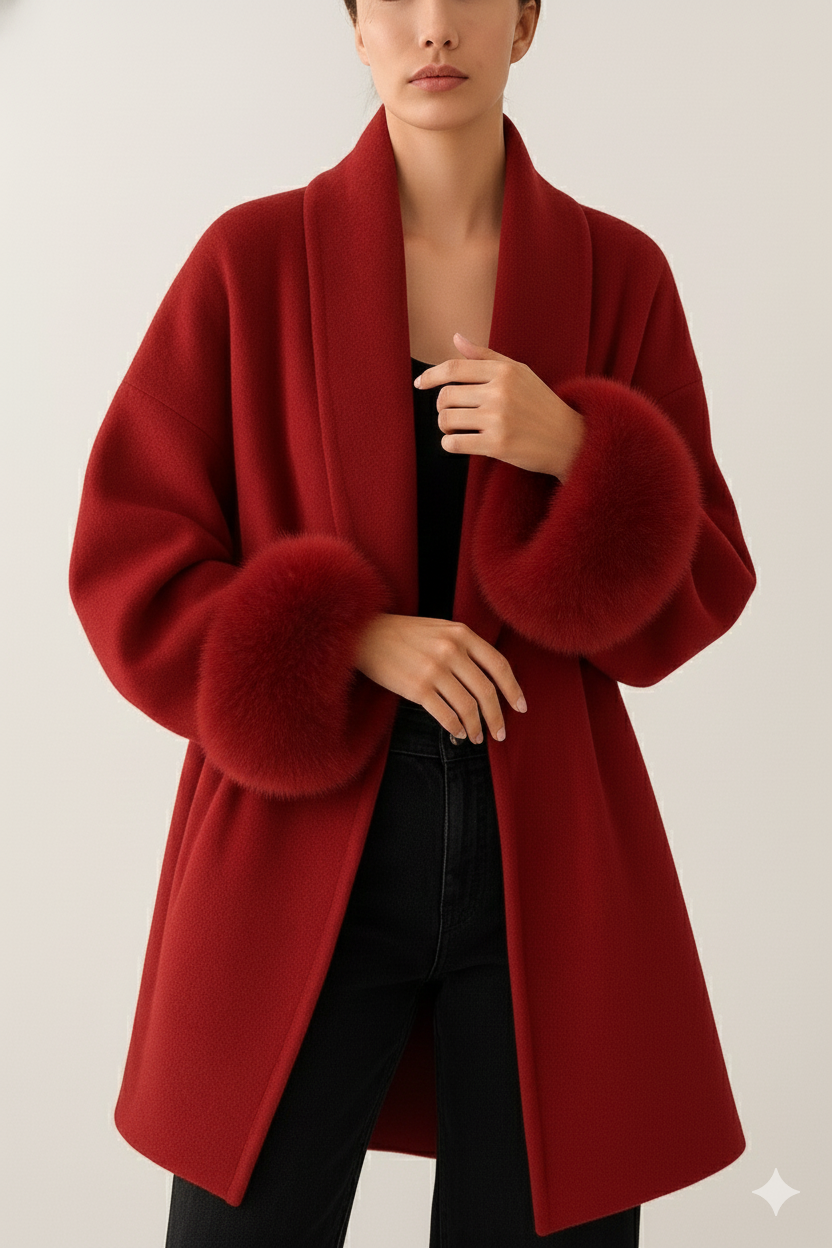 Aurélie™ Luxe Furry Wool Jacket – Winter Edition