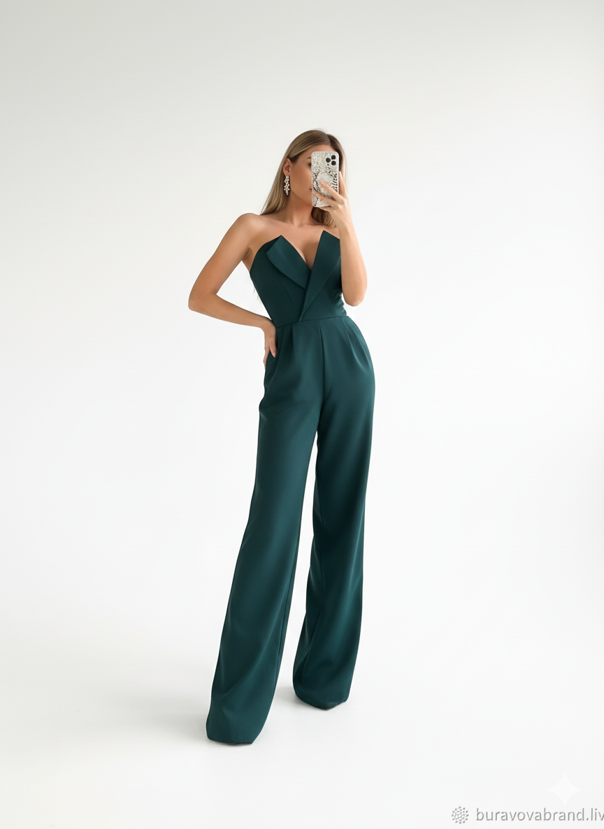 Elegant Strapless Summer Jumpsuit