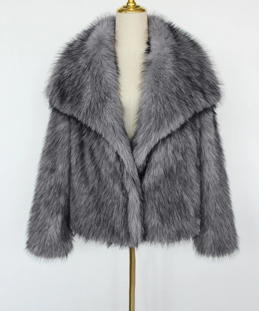 Aurélie Royal Winter Plush Coat