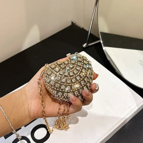 Amélie Crystal Heart Clutch