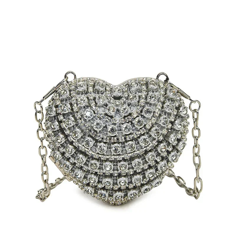 Amélie Crystal Heart Clutch