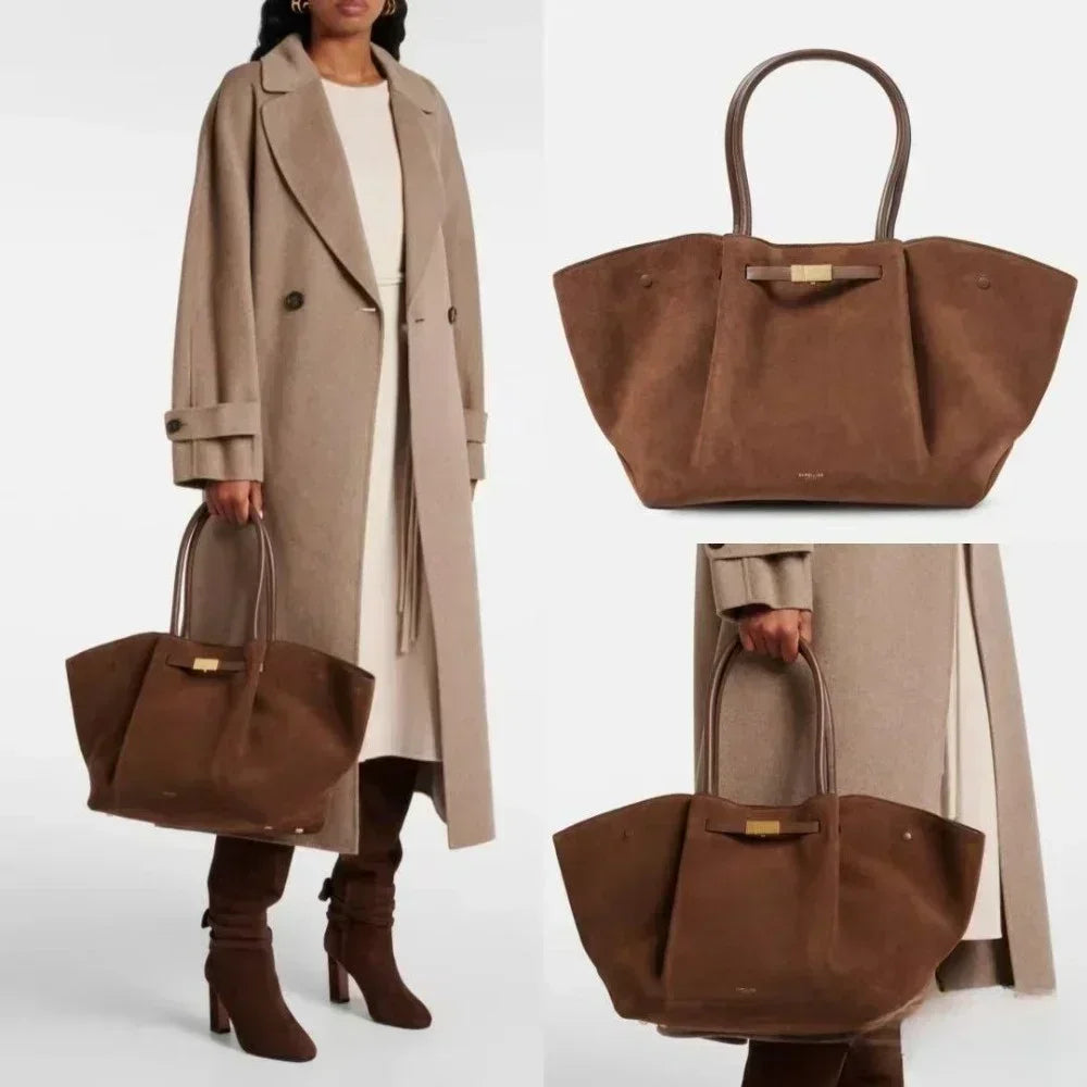 Sculpted Wing Shoulder Tote Bag