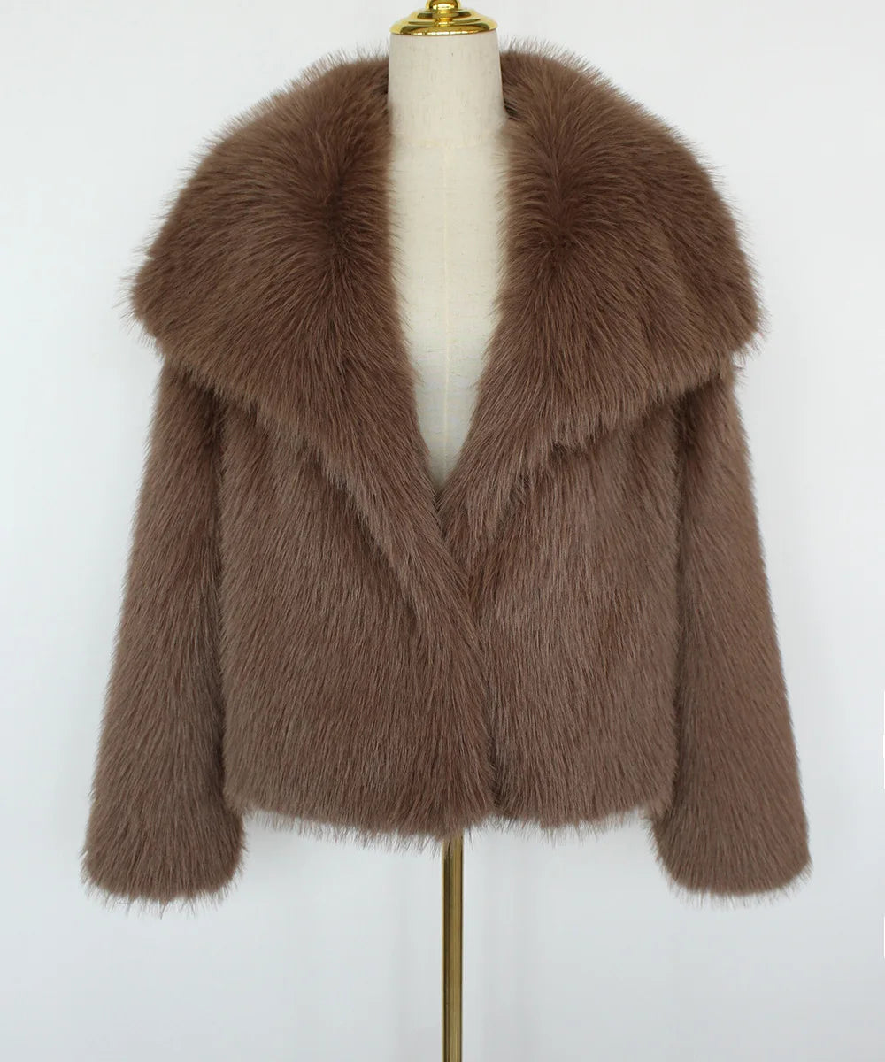 Aurélie Royal Winter Plush Coat