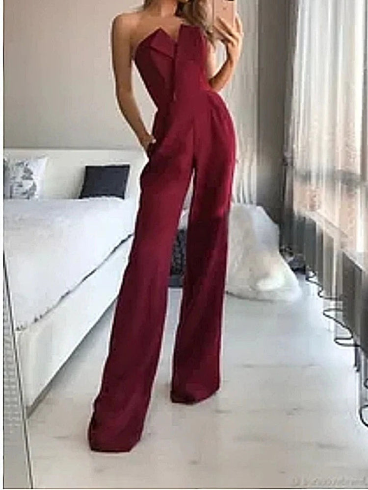 Elegant Strapless Summer Jumpsuit