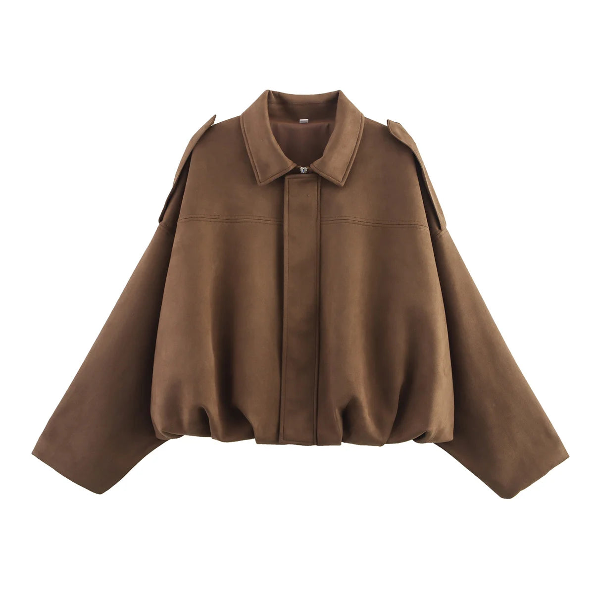 Faux Suede Urban Cropped Jacket