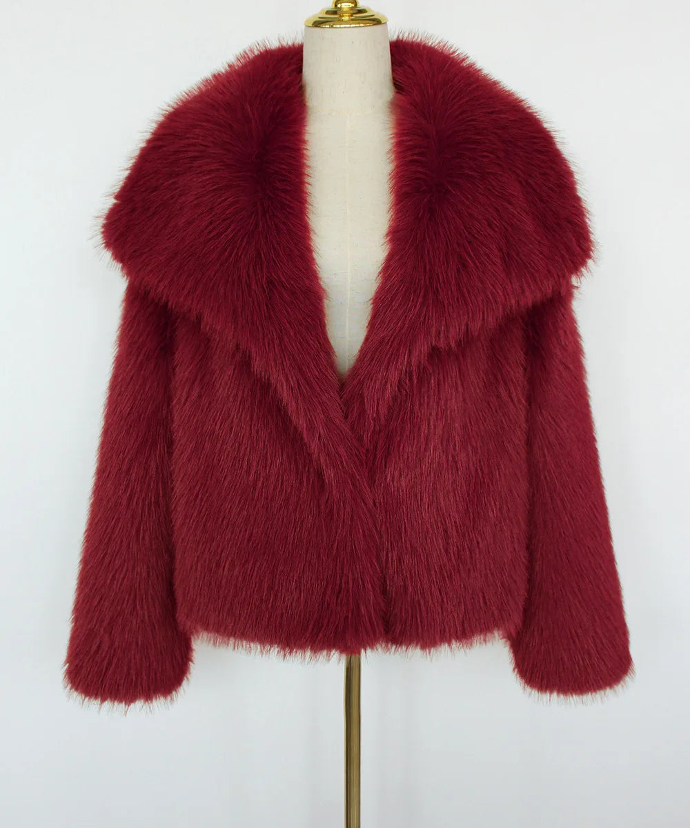 Aurélie Royal Winter Plush Coat