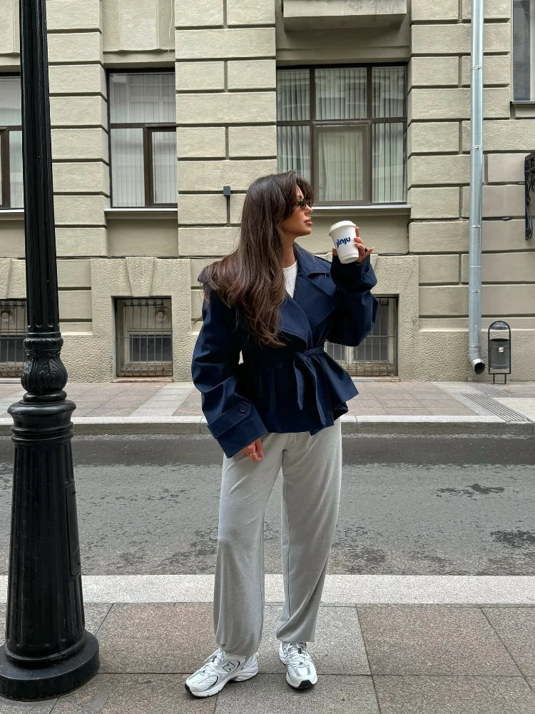 Beige Oversized Belted Trench – Effortless Street Elegance