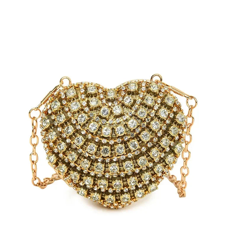 Amélie Crystal Heart Clutch