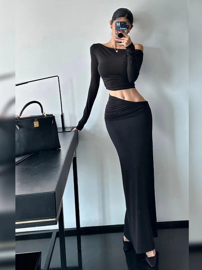 Elegant Slim-Fit Waist Cinched Co-ord