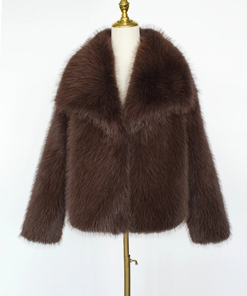 Aurélie Royal Winter Plush Coat