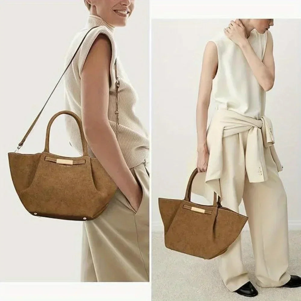 Sculpted Wing Shoulder Tote Bag