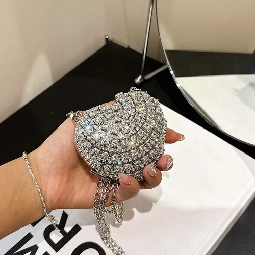 Amélie Crystal Heart Clutch