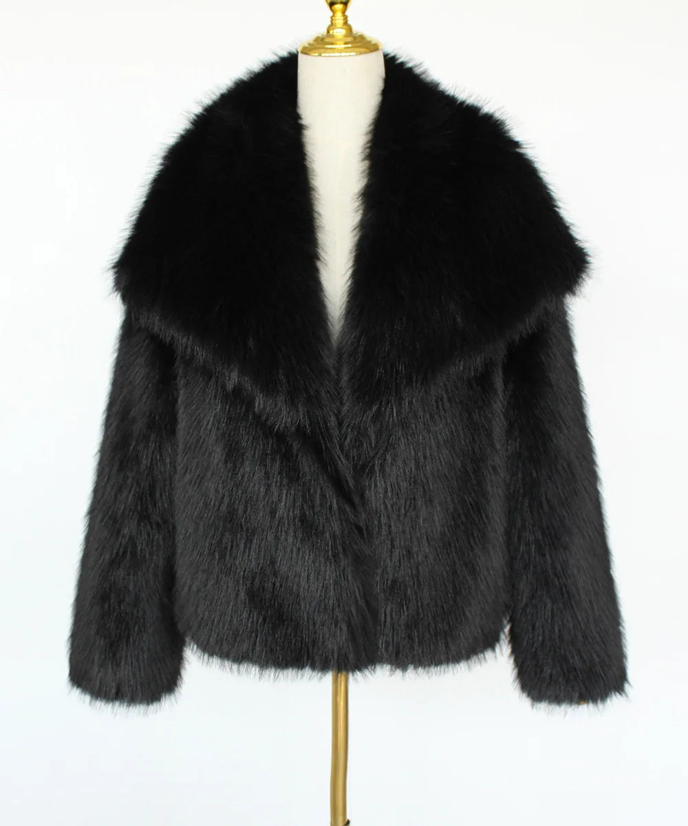 Aurélie Royal Winter Plush Coat